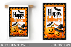 Halloween Kitchen Towel Design. Halloween Sublimation Product Image 1