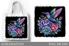 Hummingbird Tote Bag Sublimation. Hummingbird Sublimation Product Image 1