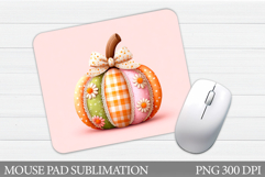 Pumpkin Mouse Pad Design. Fall Mouse Pad Sublimation Product Image 1