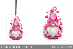 Cute Gnome Car Air Freshener. Valentines Car Air Freshener Product Image 1