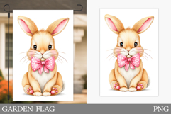 Cute Bunny Garden Flag. Cute Bunny Sublimation Product Image 1
