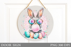 Easter Bunny Door Sign Sublimation. Easter Door Sign Design Product Image 1