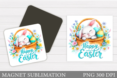 Easter Bunny Magnet Design. Easter Magnet Sublimation Product Image 1