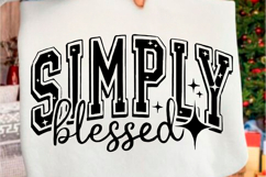 Simply Blessed SVG, Christian SVG PNG Product Image 1