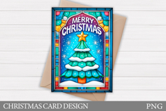 Christmas Card Printable. Christmas Tree Card Design Product Image 1