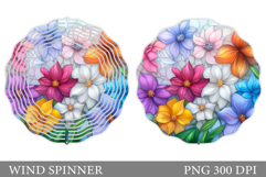 Flowers Wind Spinner Design. Wildflowers Wind Spinner Product Image 1