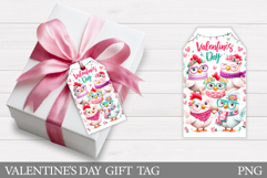 Valentines Chicken Gift Tag. Valentine Gift Tag Design Product Image 1