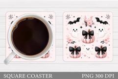 Halloween Coaster Design. Halloween Sublimation Product Image 1