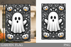 Ghost Garden Flag Sublimation. Halloween Garden Flag Design Product Image 1