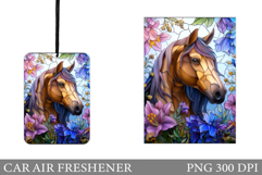 Horse Car Air Freshener. Car Air Freshener Sublimation Product Image 1