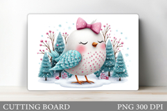Christmas Bird Cutting Board. Christmas Cutting Board Design Product Image 1