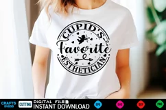 Cupid's Favorite Esthetician Valentine SVG Valentine T-shirt Product Image 2