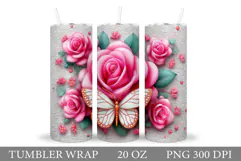 Butterfly Tumbler Sublimation. Butterfly Sublimation Product Image 1