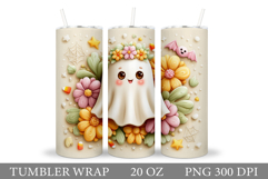Cute Halloween Pumpkin Tumbler. Cute Ghost Tumbler Design Product Image 1
