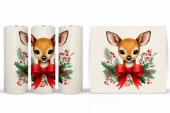 Christmas Deer Tumbler Design. Christmas Tumbler Sublimation Product Image 2