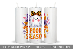 Ghost Tumbler Sublimation. Halloween Tumbler Design Product Image 1