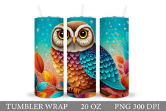 Owl Tumbler Sublimation. Owl Sublimation Product Image 1