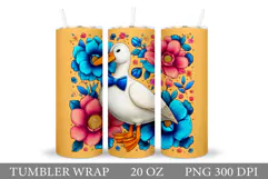 Cute Goose Tumbler Design. Cute Goose Sublimation Product Image 1
