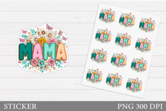 Mother's Day Sticker Design. Flowers Sticker Printable Product Image 1