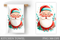 Santa Claus Kitchen Towel. Christmas Kitchen Towel Design Product Image 1