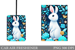 Cute Bunny Car Air Freshener Design. Cute Bunny Sublimation Product Image 1