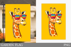 Giraffe Garden Flag Design. Giraffe Sublimation Product Image 1