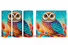 Owl Tumbler Sublimation. Owl Sublimation Product Image 2