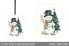 Snowman Car Air Freshener. Christmas Car Air Freshener Product Image 1