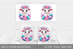 Lamb Easter Mug Sublimation. Easter Lamb Mug Design Product Image 1
