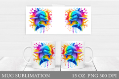 Dolphin Mug Sublimation. Dolphin Sublimation Product Image 1