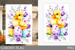 Easter Duck Garden Flag Design. Easter Garden Flag Product Image 1