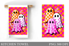 Ghost Kitchen Towel. Halloween Kitchen Towel Design Product Image 1