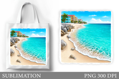 Sea Tote Bag Sublimation. Sea Sublimation Product Image 1