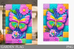 Butterfly Garden Flag Design. Summer Garden Flag Sublimation Product Image 1