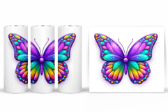 Butterfly Flowers Tumbler. Butterfly Tumbler Sublimation Product Image 2