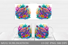 Turtle Mug Sublimation. Sea Turtle Mug Design Product Image 1