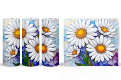 Daisy Flowers Tumbler Design. Flowers Tumbler Sublimation Product Image 2