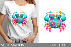 Crab T-Shirt Sublimation. Crab Sublimation Product Image 1