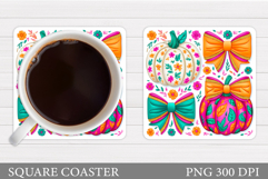 Pumpkin Coaster Design. Pumpkins Sublimation Product Image 1