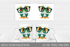Frog Mug Wrap Design. Cute Frog Sublimation Product Image 1