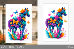Horse Garden Flag Design. Horse Sublimation Product Image 1