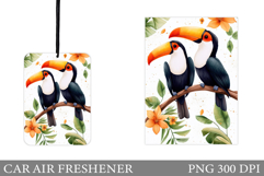 Toucan Car Air Freshener Design. Flowers Car Air Freshener Product Image 1