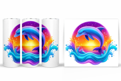 Dolphin Tumbler Design. Cute Dolphin Tumbler Sublimation Product Image 2