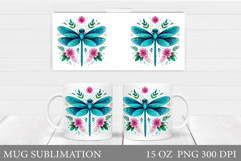 Dragonfly Mug Design. Dragonfly Sublimation Product Image 1