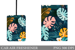 Tropical Car Air Freshener. Leaves Car Air Freshener Design Product Image 1