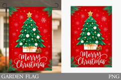 Christmas Tree Garden Flag. Christmas Garden Flag Design Product Image 1