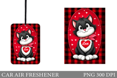 Cute Cat Car Air Freshener. Valentines Car Air Freshener Product Image 1