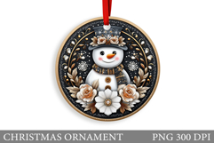 Snowman Christmas Ornament. Winter Christmas Ornament Design Product Image 1