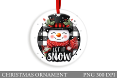 Snowman Christmas Ornament. Snowman Sublimation Product Image 1