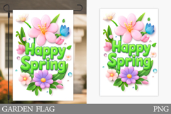 Flowers Garden Flag Design. Floral Garden Flag Sublimation Product Image 1